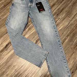 NWT Womens Levi Strauss Wedgie High Rise Jean Sz 26 Orig $98 Tapered Leg